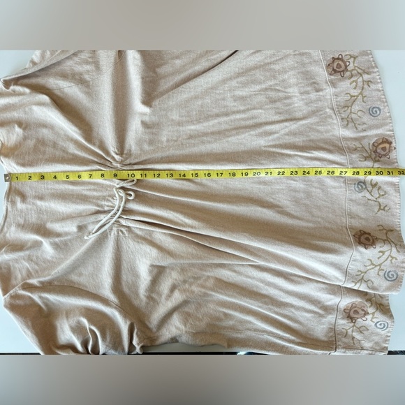 Blue Fish Clothing Cream Beige Art Hand Painted Button Down Cardigan - Picture 12 of 13